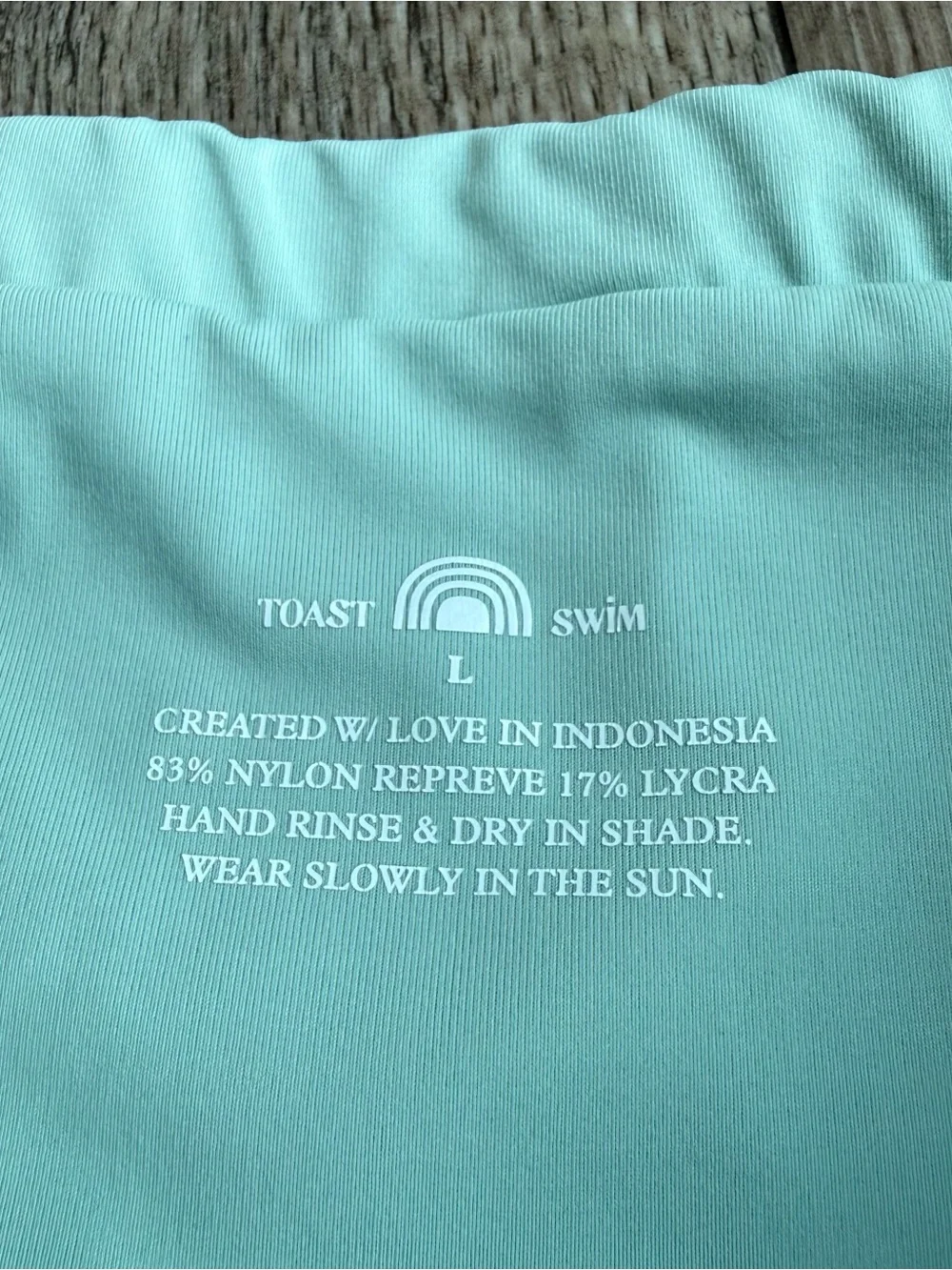 Free People x Toast signature tube one piece swimsuit size large mint green